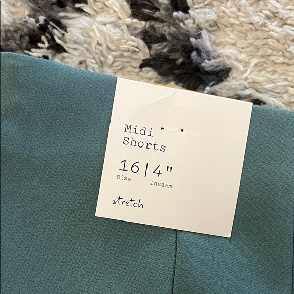 NWT a new day Teal High Waist Women's Shorts - Picture 6 of 8